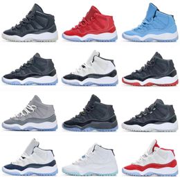 boys shoes size 11 UK - Gym Red Jumpman 11 11s Cherry Kids Baskeball Shoes For Toddlers Boys Girls Children Outdoor Sports Sneakers Cool Grey Space Jam Concord Bred TD PS GS Trainers Size 25-35