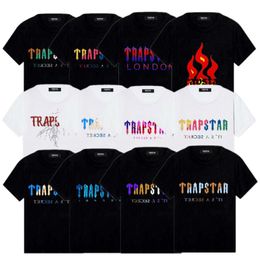 men t shirt Trapstar London designer T-Shirts letter Print Top for Men Women Short Sleeve Tee shirt Crew Neck Cotton Tees Lovers 19 color