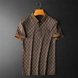 POLO Shirts for Men Business Slim Fit Short Sleeve Lapel T-shirt High Quality Male Clothing Summer Vintage Casual Tops 220402