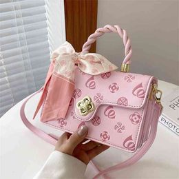 70% factory online sale handbag bags bag simple embossed One Shoulder style bow small square Bag