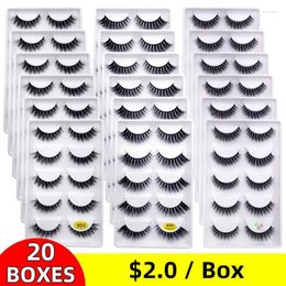 False Eyelashes Boxes Sexy Mink Fake Natural Long Fluffy Curly Lashes Reusable Makeup Faux Cilios MaquillajeFalse Harv22