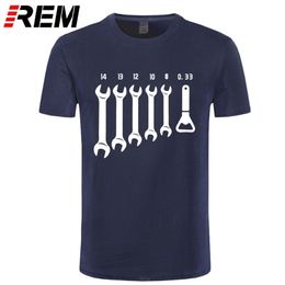 -REM Schraubschlüsselöffner Mechaniker T-Shirts Männer Auto Fix Ingenieur Baumwolle T-Shirt Kurzarm Lustige T-shirts Top T-Shirts Herrenkleidung 220422