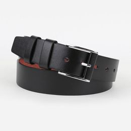 Belts Men Genuine Leather Belt 120cm Pin Buckle Pu Imitation Brown And Black Business Dress For MenBelts