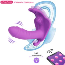 Wireless Dildo Vibrator APP Remote Toys For Couples G Spot Clitoris Stimulator Wearable sexy Women Shop