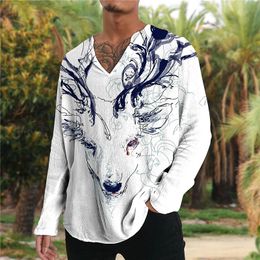 Plus Size T-Shirts Top Mens Clothing T Shirts Printed Tops Long Sleeve Sports Fashion Wear Summer Clothes Tees