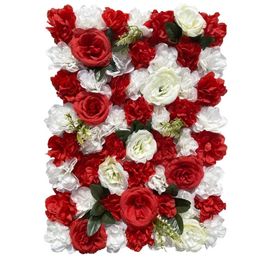 New 40x60cm Artificial Flowers DIY Wedding Decoration Silk Rose Flower Wall Panels Decoration Hair Salon Background