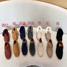 designer dresses sales Australia - newnew Factory Direct Sales Suede Leather Mens Women dress shoes Luxury lock designer Loro Walk party Flats Moccasin business Casual Loafers shoe