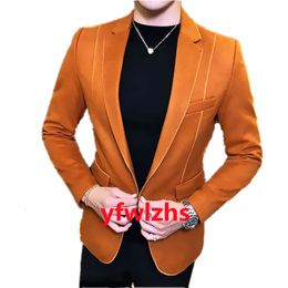 Classic One Button Wedding Tuxedos Notch Lapel Mens Suit Two Pieces Formal Business Mens Jacket Blazer Groom Tuxedo Coat Pants 01230