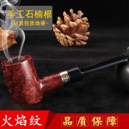 High quality handmade Photinia pipe can support laser logo Photinia root 9mm filter channel solid wood