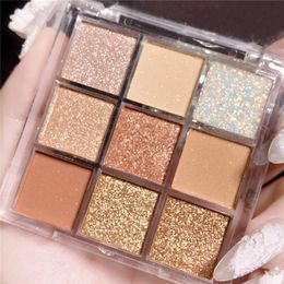 Eye Shadow Eyeshadow Palette 9 Colours Shimmer Glitter Nude Cosmetics Pearlescent Earth Colour Makeup KitEye ShadowEye