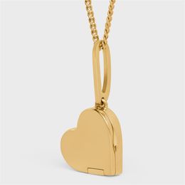 2022 Valentine's Day Collection Love Necklace Gold Finish Creative Pendant Opens Women's Fashion Versatile Jewellery Gifts