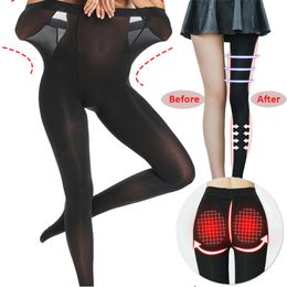 Socks & Hosiery Size Down Compression Pantyhose Women Tights Buttocks Lifting Leg Sliming Shaper Pantyhoses Stockings Black BeigeSocks