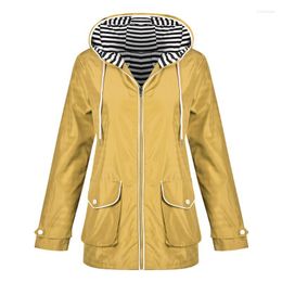 Waterproof Jacket 2022 Solid Color Women Windproof Rain Coat Female Winter Cycling Bike Outdoor Windbreaker Hooded Outerwear D25