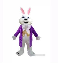 Lovely Easter Bunny Mascot Costumes Christmas Fancy Party Dress Cartoon Character Outfit Suit Adults Size Carnival Easter Advertising