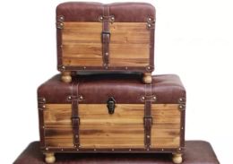 suitcase briefcase vintage leather pack stool sofa chair cabinet luxury jewelry ring display box eugenie vanity joaillerie decoration Bags, Luggage & Accessories)