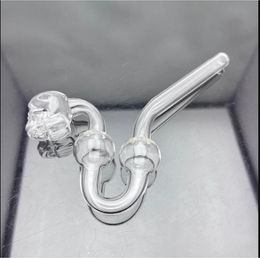 Smoking Pipe Travel Tobacco hookh bowls Transparent ghost head big bubble snake shaped glass pipe