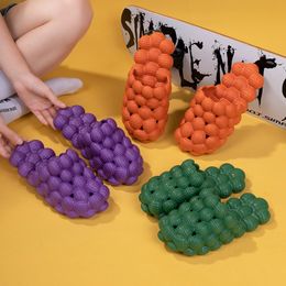 2022 Diy Bubble Slipper with Decoration Nonslip Gym Outdoor Beach Slides Fashion Sandals 1 Pair with 5 Random Decorative Buckle