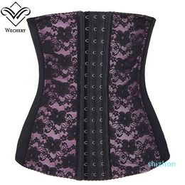 2022 new fashion Shapers Plus Size Waist Trainer Corset Steel Boned Waist Cincher Body Shaper Lace Waist Training Corsets Tight Lacing Slimming Shaperwear top