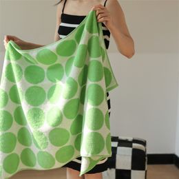 Nordic Green Dot Towel Bathroom Face Towel Soft Combed Cotton 70x140cm Bath Towel for Shower Beach Towels Bath Robe