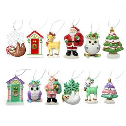 Christmas Decorations Resin Hanging Pendant Santa Snowman Elf Crafts For Home Tree OrnamentsChristmasChristmasChristmas