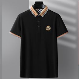 Summer Men's Polos Shirts short sleeve men fashion mercerized cotton simple t-shirt casual slim fit half sleeve polo shirt 001