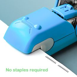 Staple Free Stapler Time Saving Effortless Needle Handhled Mini Portable Student Office Stationery grapadora 220510