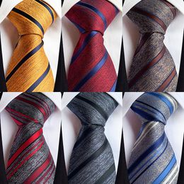 Bow Ties Linbaiway 2022 Formal Neck For Men Polyester Striped Tie Gravata Dress Necktie Business Bridegroom Tuxedo NecktieBow