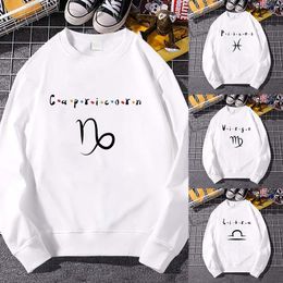 Men's Hoodies & Sweatshirts Spring Autumn Fashion Men Women Hooded Casual Hoodie Constellation Print Sweatshirt Clothes O-neck Pullover TopM