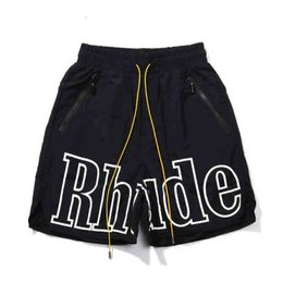 Rhudes Shorts Women Designer Limited Rhudes Shorts Men Shorts Summer New Reflective Hip Hop High Rhudes Pants Street Sports Training Bea 7908