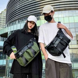 Street Trend Waist Bag Unisex Belt s HipHop Wild Women Shoulder Nylon Cloth Large Capacity Chest Suits J220705