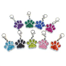 Cartoon Dog Paw Silver Colour Fashion keychain for car keys Pendant For Women Man Jewellery
