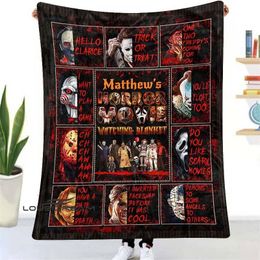 Blankets Michael Myers Horror Movie Plush Blanket Super Soft Fleece Flannel Bed Sofa Nap Office Travel BlanketBlankets