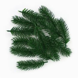 PipiFren 10 pieces Artificial pine needles Fake Plants Branches Leaves flowers For Christmas Tree Home Decorations Y201020