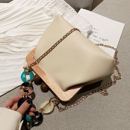 Evening Bags Elegant Female Tote Shell Bag 2022 Fashion High Quality PU Leather Women&#39;s Designer Handbag Chain Shoulder Messenger Ba