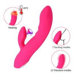 Nipple Sucker Vacuum Stimulator Clitoral Sucking Vibrator 12 Modes Vibration AV Rabbit Dildo Adult sexy Toys for Women