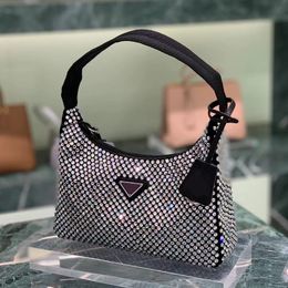 Bolsos de diseñadores de nylon bolsos para mujer Diamond Diamond Bags Bag Bag Bags Bags Bag Hobo Hobo Crystal Bolsos para mujeres Paceta de cofre Moda Pochette Pochette
