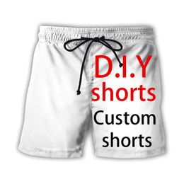 DIY Custom Design Your Own Pictures Shorts 3D Print Summer Beach Streetwear Men Quick Dry Vacation Casual 220706