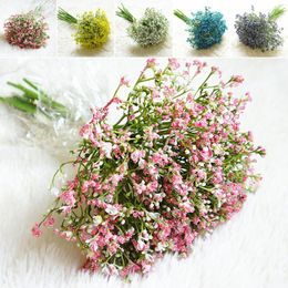 Decorative Flowers & Wreaths 16Pcs Gypsophila Baby Breath Flower Artificial Fake Home Wedding Decoration DIY Craft Decor
