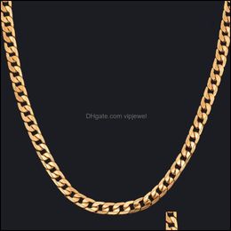 Chains Cuban Link Chain Necklace Curb For Men Jewellery Corrente De Prata Mascina Wholesale Miami Mens Vipjewel Drop Delivery Vipjewel Dhis1