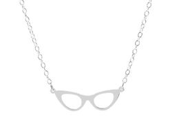 30PCS Cat Eye Glasses Frame Necklace Simple Geometric Reading Book Lover Eyeglasses Chain Necklaces for Women Party Hipster Gifts