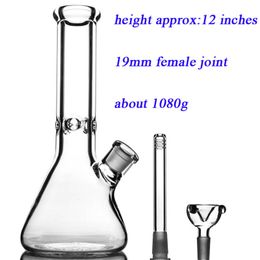 Hookahs 9mm Beaker Glass Bongs 18" 13.7" and 12" Opt Water Pipe with Smoking Accessories Elephant Joint Super Heavy