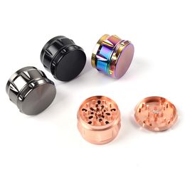 50 pcs Wholesale Smoking Grinder Drum Shape Unique Design 4-Layer Herb Small Zinc Alloy Grinders Dry Herb Vaporizer Tobacco Crusher Smoke Accessories 5963