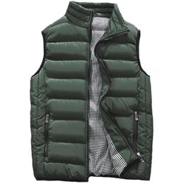 Men's Jackets Sleeveless Jacket Mens Fashion Warm Autumn Winter Casual Waistcoat Down Cotton Vests Plus Size 5XL Men Clothing Veste HommeMen