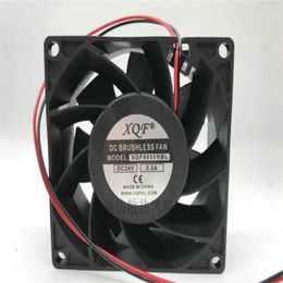 Original XQF 8038 XQF8038HBL 24V 0.3A 8CM two-wire large air volume inverter cooling fan