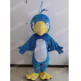 Halloween Blue bird Mascot Costume High Quality Cartoon Anime theme character Adults Size Christmas Outdoor Advertising Outfit Suit