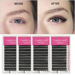 False Eyelashes Lucky Lash High Quality Mink Eyelash Extension Individual Silk All Size ExtensionsFalse