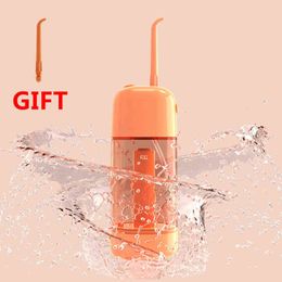 Portable Oral Irrigator Manual Dental Water Jet Flosser For Teeth Cleaner Whitening Mouth Washing Machine Replacement Nozzles 220513