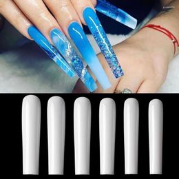 False Nails 120pcs/Bag XXXL No C-Curve Ballerina Coffin Nail Tips Clear/Natural Super Long Press On Art Full Cover 3XL Prud22