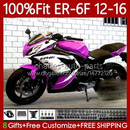 OEM Body For KAWASAKI NINJA 650R ER 6F ER-6F ER6 Rose white F 2012 2013 2014 2015 2016 Bodywork 136No.69 650-R 650 R 2012-2016 ER6F 12 13 14 15 16 Injection Mould Fairing