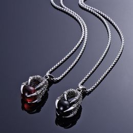 Pendant Necklaces Stainless Steel Necklace Men And Women Silver Dragon & Pendants Fashion Eagle Claw Jewelry For GiftPendant